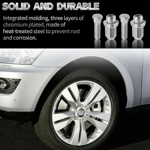 Uoienrt 4pcs M12x1.50 90942-01058 90942-02049 Hub Bolt Wheel Lug Stud Nut Kit Presentive for Toyota Corolla Camry 4runner Land Cruiser supra Avalon Sienna Lexus GS350 GX460 ES300 in Saudi Arabia