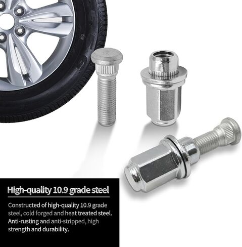 Uoienrt 4pcs M12x1.50 90942-01058 90942-02049 Hub Bolt Wheel Lug Stud Nut Kit Presentive for Toyota Corolla Camry 4runner Land Cruiser supra Avalon Sienna Lexus GS350 GX460 ES300 in Saudi Arabia