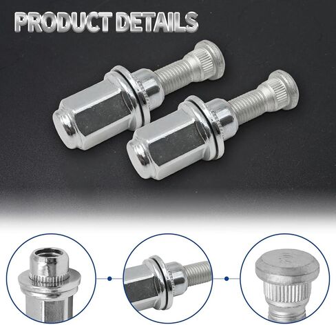 Uoienrt 4pcs M12x1.50 90942-01058 90942-02049 Hub Bolt Wheel Lug Stud Nut Kit Presentive for Toyota Corolla Camry 4runner Land Cruiser supra Avalon Sienna Lexus GS350 GX460 ES300 in Saudi Arabia