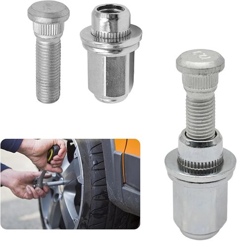 Uoienrt 4pcs M12x1.50 90942-01058 90942-02049 Hub Bolt Wheel Lug Stud Nut Kit Presentive for Toyota Corolla Camry 4runner Land Cruiser supra Avalon Sienna Lexus GS350 GX460 ES300 in Saudi Arabia