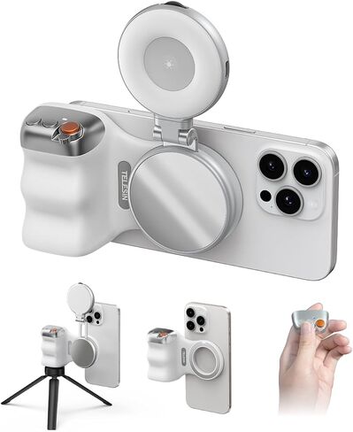 TELESIN Magnetic Phone Camera Grip for iPhone/Android Fun Shot with Detachable Wireless Shutter Remote - Official Certification - 1/4" Tripod Screw - Comfort Ergonomic Camera Grip Handle Holder in Kuwait