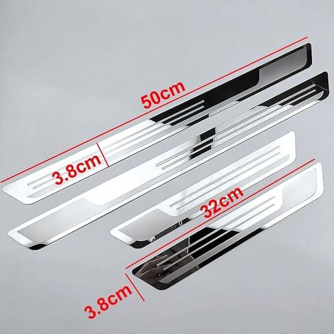 4PCS Car Door Sill Protector for VW Tiguan X 2020-2025, Stainless Steel Door Sill Scuff Plate Car Door Threshold Protection Exterior Accessories in Saudi Arabia