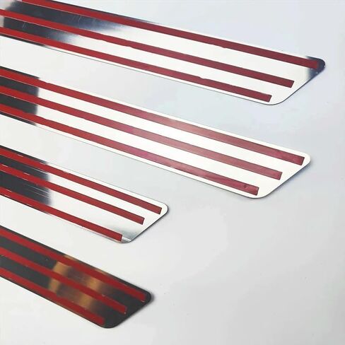 4PCS Car Door Sill Protector for VW Tiguan X 2020-2025, Stainless Steel Door Sill Scuff Plate Car Door Threshold Protection Exterior Accessories in Saudi Arabia