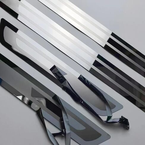 4PCS Car Door Sill Protector for VW Tiguan X 2020-2025, Stainless Steel Door Sill Scuff Plate Car Door Threshold Protection Exterior Accessories in Saudi Arabia