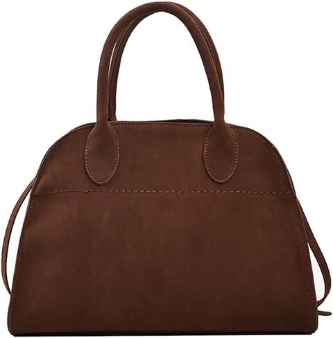 Covelin Women's Retro Suede Leather Tote Bag Ladies' Fashion Shoulder Handbag Top Handle Purse in Saudi Arabia