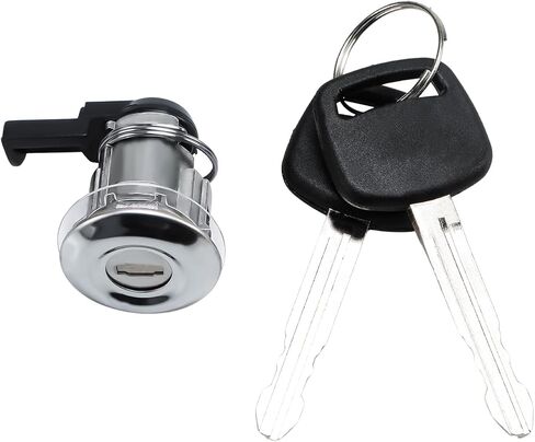 FUSCH Fuel Tank Cap Cover Fuel Door Lock Cylinder W/ 2 Keys Set Compatible with 1995-2004 Toyota Tacoma 2000-2003 Tundra Gas Fuel Filler Lid Cylinder Lock Replace # : 69058-35140 in Saudi Arabia