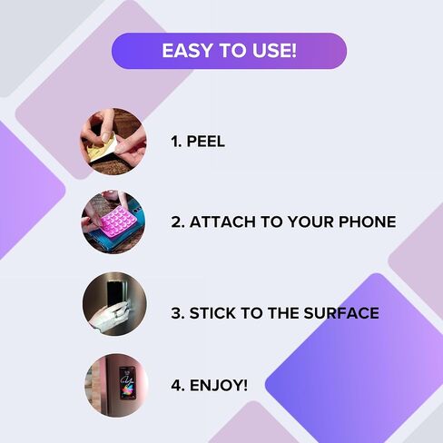 Silicone Suction Cup Phone Mount || 2 Products: 1 Sticky Phone Grip for Back of Phone + 1 Adhesive Wallet for Your Phone - Hands-Free, Durable and Strong Grip Holder for Selfies & Videos in Saudi Arabia