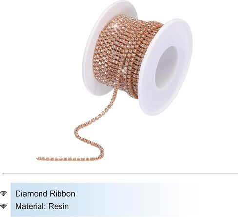 MECCANIXITY 10 Yard 2mm Crystal Rhinestone Diamond Close Chain Trim Trimming Claw Cup Chain for Sewing, Crafts, DIY Jewelry Wedding Decorations White Gems Gray Base in Saudi Arabia