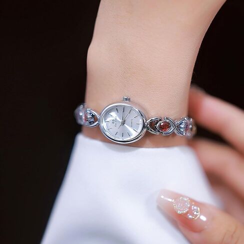 الذهب السوار الكريستالي الذهب الملون ساعة للنساء مقاوم للماء الكوارتز wristwatch عتيقة صغيرة in Kuwait