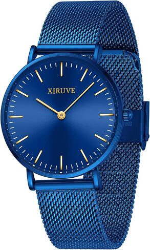 Women's Ultra Thin 6.5mm Minimalist Stainless Steel Mesh Strap Analog Quartz Bracelet Watch in Saudi Arabia
