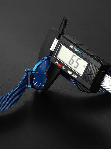 Women's Ultra Thin 6.5mm Minimalist Stainless Steel Mesh Strap Analog Quartz Bracelet Watch in Saudi Arabia