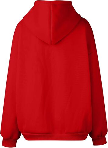 Zip Up Hoodie Women Hooded Oversized Sweatshirts Long Sleeve Casual Zipper Hoodies Jacket Y2k Fall Winter Outfits in Kuwait