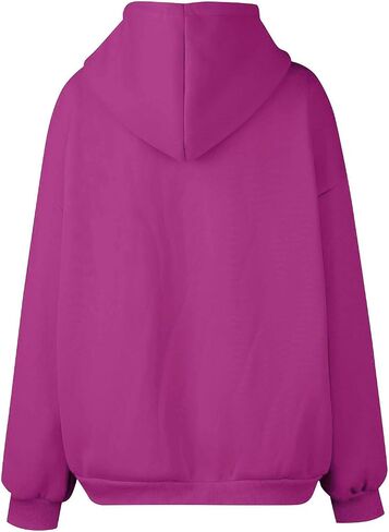Zip Up Hoodie Women Hooded Oversized Sweatshirts Long Sleeve Casual Zipper Hoodies Jacket Y2k Fall Winter Outfits in Kuwait