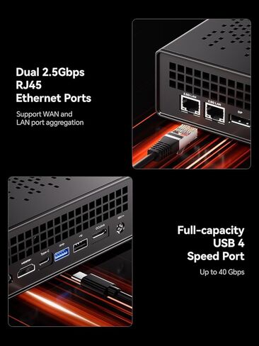 MINISFORUM MS-A2 Mini Workstation AMD Ryzen 9 9955HX(16C/32T, up to 5.4GHz) 64GB RAM 1TB SSD Mini PC, HDMI/2xUSB-C Triple Display Mini PC, 2x2.5G LAN Port|10G SFP+ Port, Support M.2 2280/22110/U.2 SSD in Kuwait