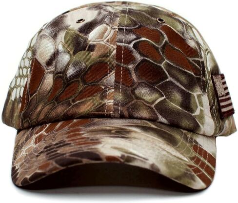 Tactical Camo Hat Tonal Side American Flag Unisex Dad Cap in Kuwait