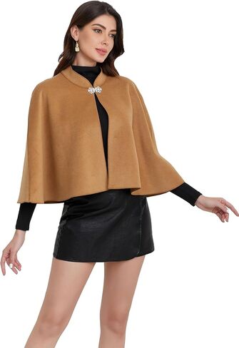 Short Cape for Womens Winter Warm Shawl Wraps Cardigan Dressy Cloak for Party in Saudi Arabia