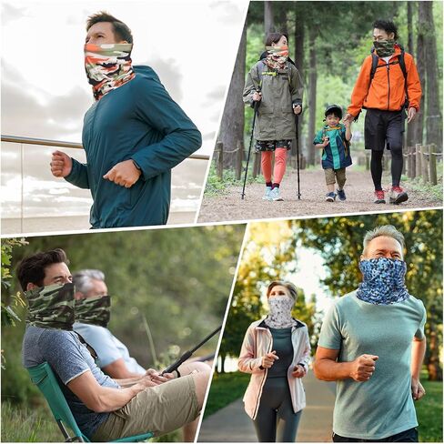 Harfington الصيف تبريد العنق Gaiters الحماية من أشعة الشمس أقنعة أقنعة صيد الرقبة Gaiter واقية من الشمس التنفس باندانا in Kuwait