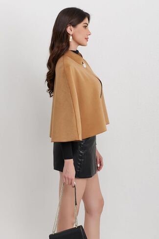 Short Cape for Womens Winter Warm Shawl Wraps Cardigan Dressy Cloak for Party in Saudi Arabia