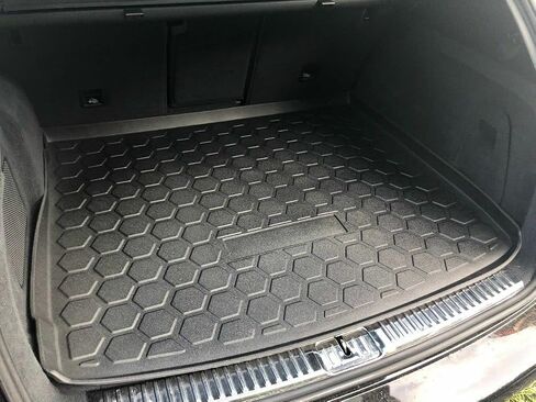 Cargo Liner - Trunk Mat for Porsche Cayenne 2011-2018 – Weather-Resistant Trunk Mats for Cars with Raised Lip – Non-Slip Car Trunk Mat Rubber – Easy to Install – Laser Pre-Cut Design in Saudi Arabia
