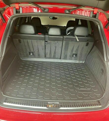 Cargo Liner - Trunk Mat for Porsche Cayenne 2011-2018 – Weather-Resistant Trunk Mats for Cars with Raised Lip – Non-Slip Car Trunk Mat Rubber – Easy to Install – Laser Pre-Cut Design in Saudi Arabia