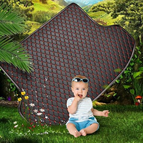 for Kia EV9 7 Seats [E] 2024+ Car Rear Backrest Cargo Mat, TPE All Weather Trunk Protection Durable Liner Floor Durable Accessories,Black-Black in Saudi Arabia