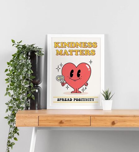 Retro Poster Wall Art, Aesthetic Posters, Trendy Wall Decor for Bedroom Aesthetic, Cute Room Decor, Vintage Art Nostalgia poster for room aesthetic (12x16 inches) in Saudi Arabia