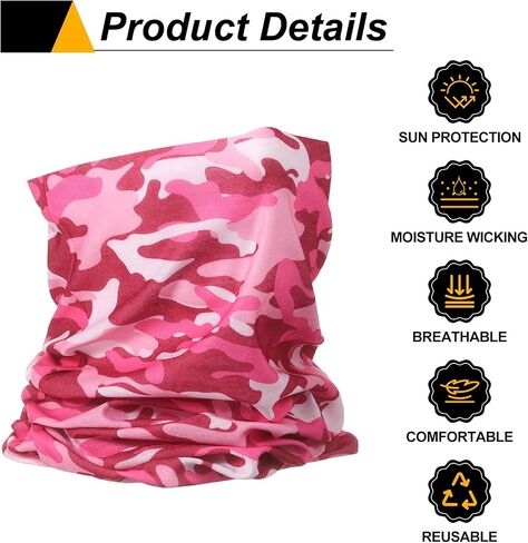 Harfington الصيف تبريد العنق Gaiters الحماية من أشعة الشمس أقنعة أقنعة صيد الرقبة Gaiter واقية من الشمس التنفس باندانا in Kuwait