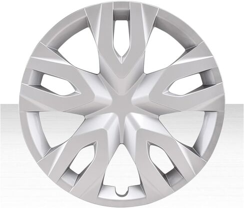 مجموعة من 4 17 "5 أغطية عجلات Snap-On Double لـ Toyota C-HR LE 2018-2021-Silver in Saudi Arabia