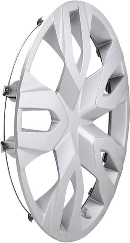 مجموعة من 4 17 "5 أغطية عجلات Snap-On Double لـ Toyota C-HR LE 2018-2021-Silver in Saudi Arabia