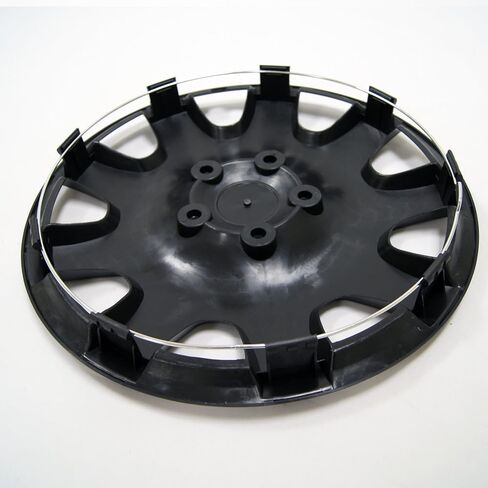 Tuningpros WC1P-17-610-B - Pack of 1 Hubcap (1 Piece) - 17-Inches Style Snap-On (Pop-On) Type Matte Black Wheel Covers Hub-caps in Saudi Arabia