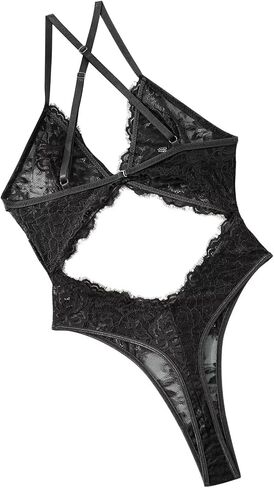 Women Sexy Lingerie One Piece Lace Cut Out Lingerie Bodysuit Crotch Teddy Underwear in Saudi Arabia