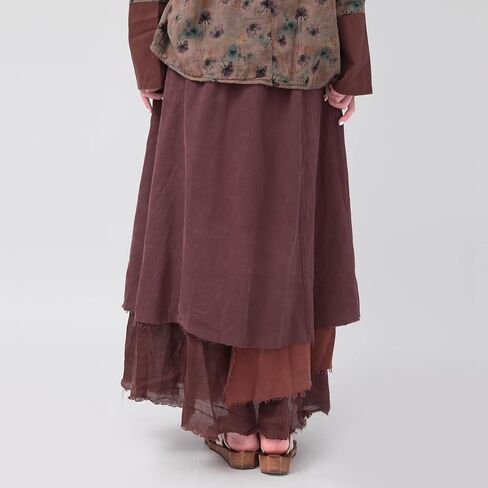 تنورة من الكتان الصيفي Tylish Summer Clatwork for Women Retro A-Line Disuits Devited Long Long Skirt in Kuwait