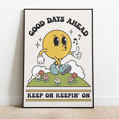 Retro Poster Wall Art, Aesthetic Posters, Trendy Wall Decor for Bedroom Aesthetic, Cute Room Decor, Vintage Art Nostalgia poster for room aesthetic (12x16 inches) in Saudi Arabia