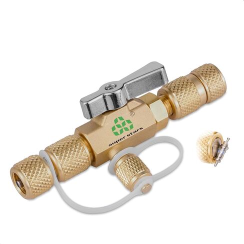 أداة إزالة Core Core Super Stars - أداة HVAC ذات الحجم المزدوج SAE 1/4 بوصة و 5/16 بوصة - مزيل صمامات AC Schrader مع المعلن عن R410A R22 R134A R32 SYSTEMS in Kuwait