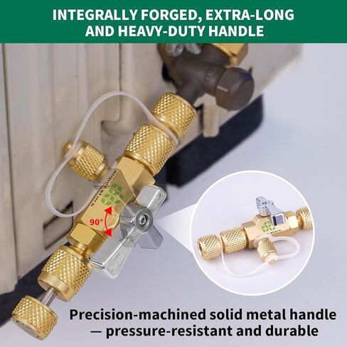 أداة إزالة Core Core Super Stars - أداة HVAC ذات الحجم المزدوج SAE 1/4 بوصة و 5/16 بوصة - مزيل صمامات AC Schrader مع المعلن عن R410A R22 R134A R32 SYSTEMS in Kuwait