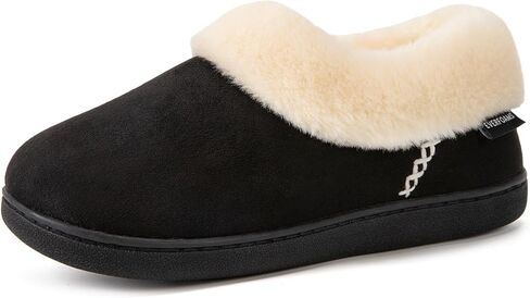 Everfoams Women's Faux Fur Bootie Slippers Ladies House Shoes مع رغوة ذاكرة غرفة نوم ورغوة مطاطية داخلية في الهواء الطلق in Kuwait