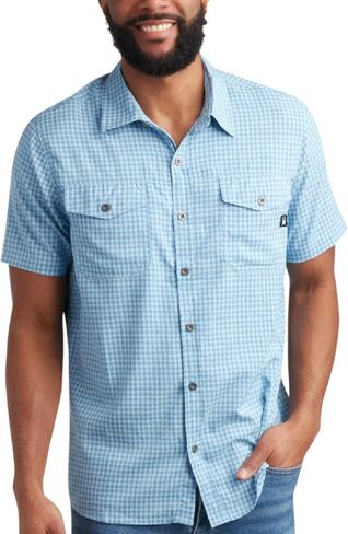 Spyder Mens Short Sleeve Button Down Shirts - Lightweight Plaid Collared Shirt - Wrinkle Free Casual Shirts for Men (S-XL) in Saudi Arabia