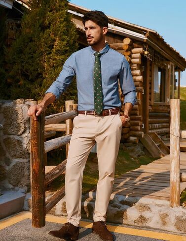 PJ Paul Jones Mens Classic Fit Linen-Cotton Shirt Button Down Long Sleeve Disual Business Derts in Saudi Arabia