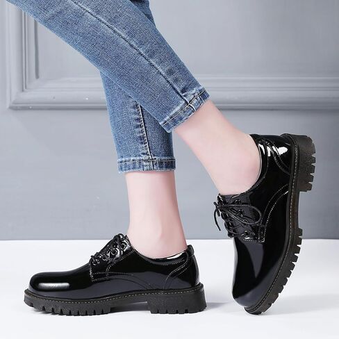 XMM Oxford Shoes for Women Lace up Flats Women's Oxfords Saddle Non-Slip Work Office Comfortable Dress Business Casual Dressy Shoes in Kuwait