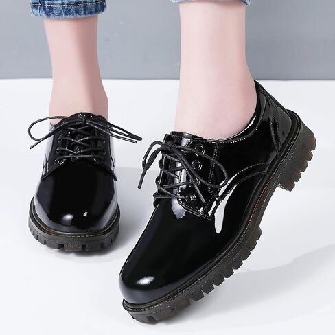 XMM Oxford Shoes for Women Lace up Flats Women's Oxfords Saddle Non-Slip Work Office Comfortable Dress Business Casual Dressy Shoes in Kuwait