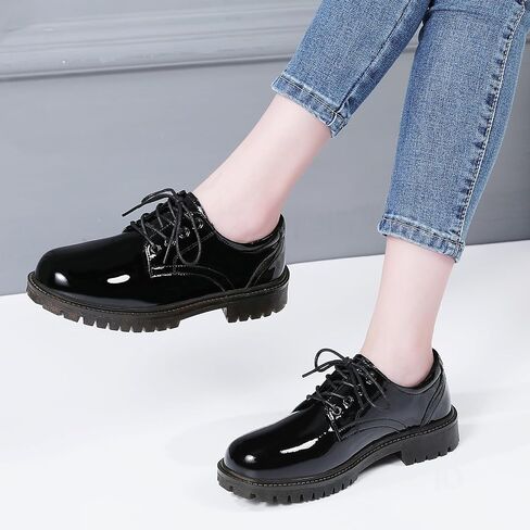 XMM Oxford Shoes for Women Lace up Flats Women's Oxfords Saddle Non-Slip Work Office Comfortable Dress Business Casual Dressy Shoes in Kuwait