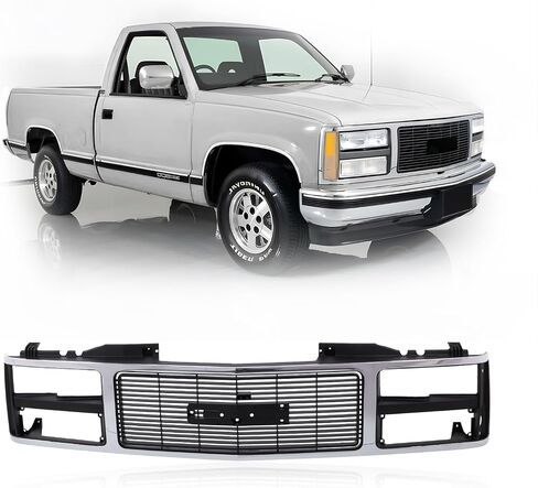 Grille Grille Black متوافق مع 1988-1993 GMC C/K 1500 2500 3500 & 1992-1993 Yukon in Kuwait