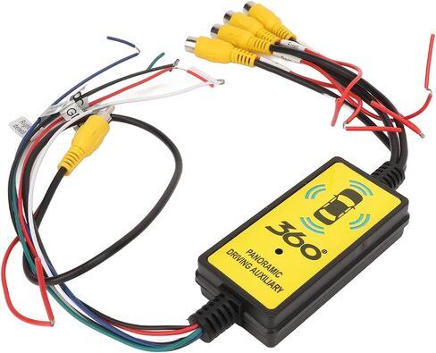 Video Switcher, Intelligent Car Video Switcher Converter, 4 Input 1 Output Switch Video System Auto Parts with Remote Control, Easy Installation, Single Video Output in Saudi Arabia