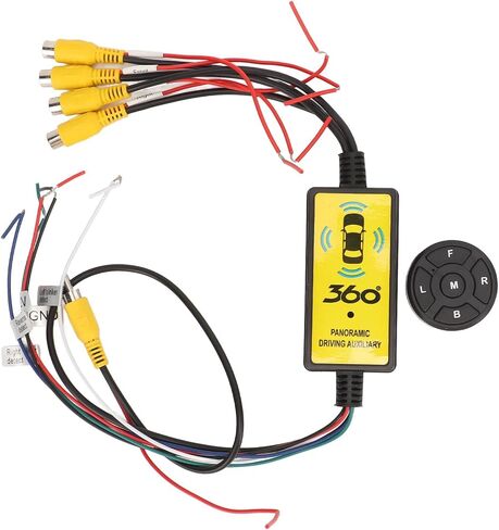 Video Switcher, Intelligent Car Video Switcher Converter, 4 Input 1 Output Switch Video System Auto Parts with Remote Control, Easy Installation, Single Video Output in Saudi Arabia