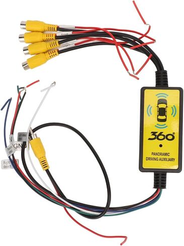 Video Switcher, Intelligent Car Video Switcher Converter, 4 Input 1 Output Switch Video System Auto Parts with Remote Control, Easy Installation, Single Video Output in Saudi Arabia