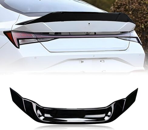Spoiler Trunk متوافق مع 2021-2025 Hyundai Elantra المفسد الخلفي ، Gloss Black R Design Spoiler Wing Express Body Kit Accessories in Kuwait