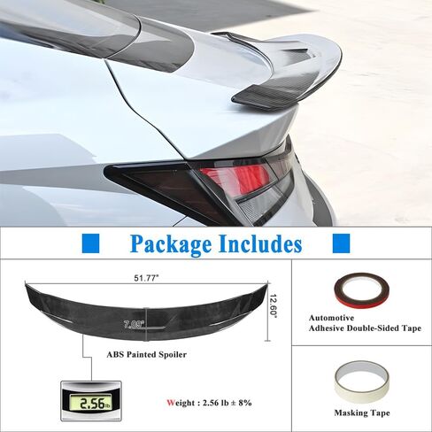 Spoiler Trunk متوافق مع 2021-2025 Hyundai Elantra المفسد الخلفي ، Gloss Black R Design Spoiler Wing Express Body Kit Accessories in Kuwait