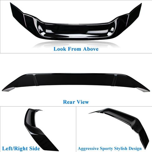 Spoiler Trunk متوافق مع 2021-2025 Hyundai Elantra المفسد الخلفي ، Gloss Black R Design Spoiler Wing Express Body Kit Accessories in Kuwait