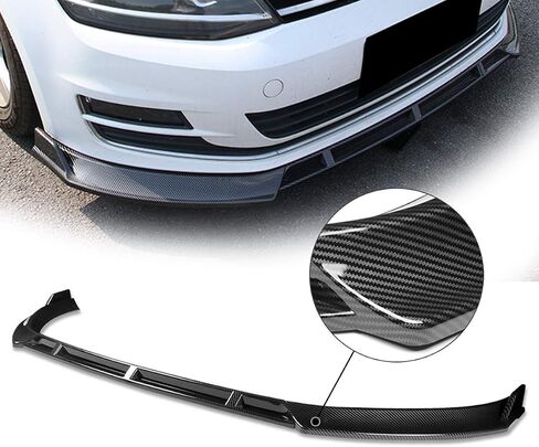 Auto Dynasty 3Pcs Car Front Bumper Lip Spoiler Wing Body Kit Compatible with Audi VW Golf 14-17, Carbon Fiber Look in Saudi Arabia