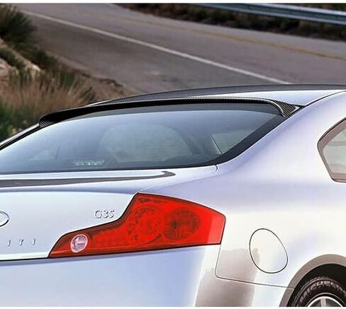 أسود ألياف الكربون الحقيقية المفسدة سقف النافذة المفسدة جناح متوافق مع 2003-2007 Infiniti G35 2DR Coupe ، 2004 2005 2006 in Saudi Arabia